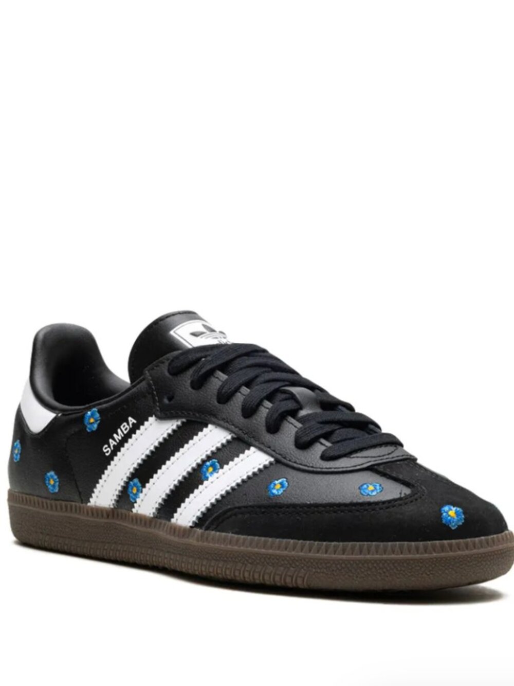 ADIDAS OriginaSamba OG Blue Flower Embroidered Sneakers Shoes Womens US 10 ~ NIB - Picture 5 of 9
